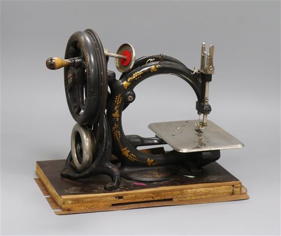 A late 19th century Willcock and Gibbs sewing machine